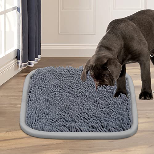 Grey Snuffle Mat for Dogs - Interactive Treat Dispenser