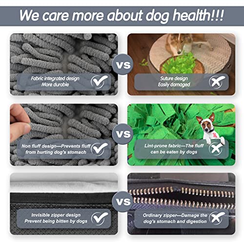 Grey Snuffle Mat for Dogs - Interactive Treat Dispenser