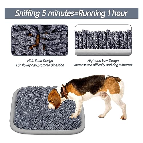 Grey Snuffle Mat for Dogs - Interactive Treat Dispenser