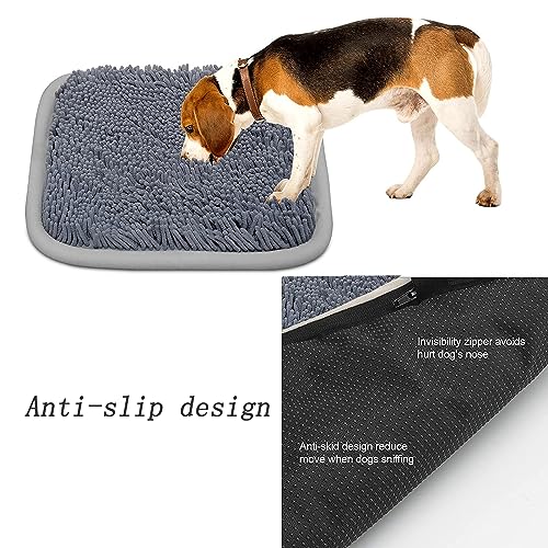 Grey Snuffle Mat for Dogs - Interactive Treat Dispenser