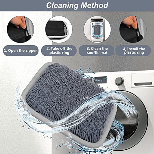 Grey Snuffle Mat for Dogs - Interactive Treat Dispenser