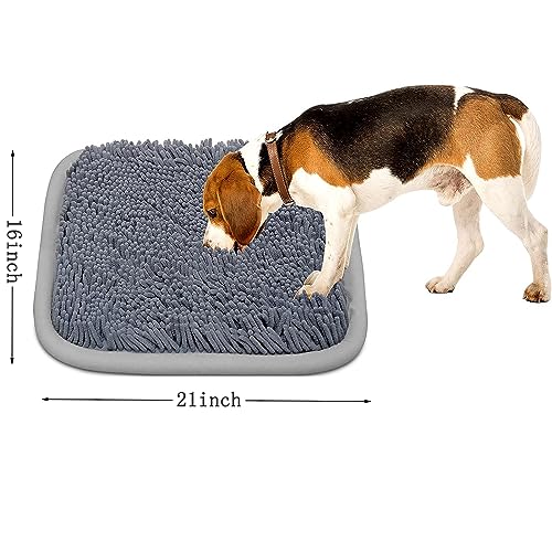 Grey Snuffle Mat for Dogs - Interactive Treat Dispenser