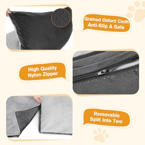 Cozy Self-Heating Dog Bed with Blanket - Medium/Large Dogs