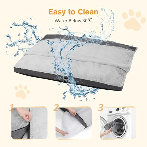 Cozy Self-Heating Dog Bed with Blanket - Medium/Large Dogs