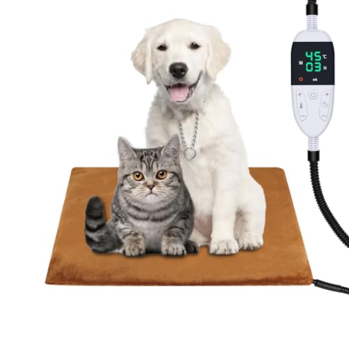 Adjustable Pet Heating Pad with Timer and Temperature