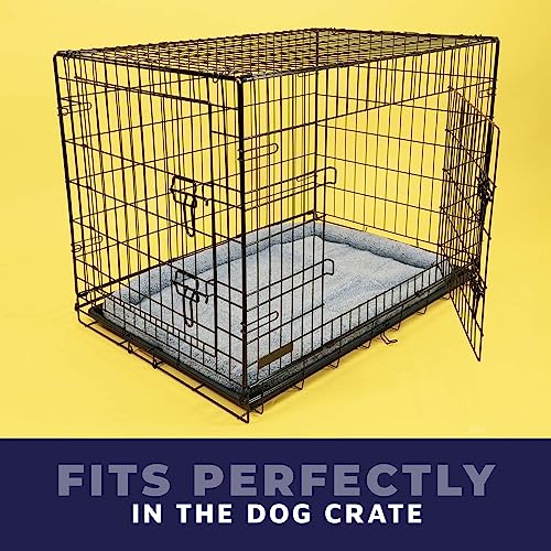 Medium Grey Dog Crate with Washable Bed