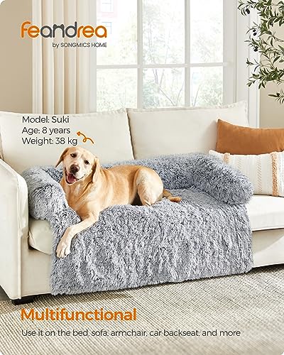 FluffyHug Dog Sofa Bed for Large Dogs, Grey Ombré