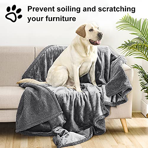 Waterproof Reversible Sherpa Fleece Dog Blanket