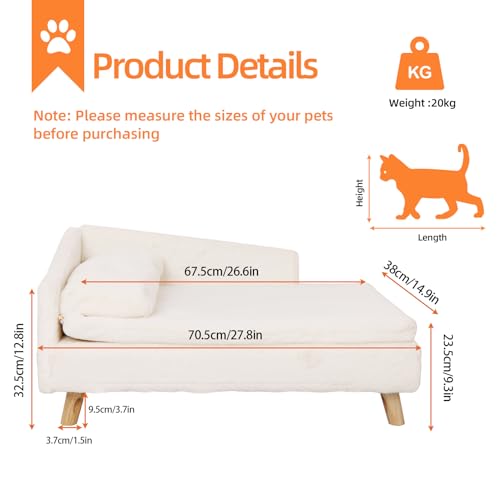 BingoPaw L Shaped Elevated Dog Sofa Bed