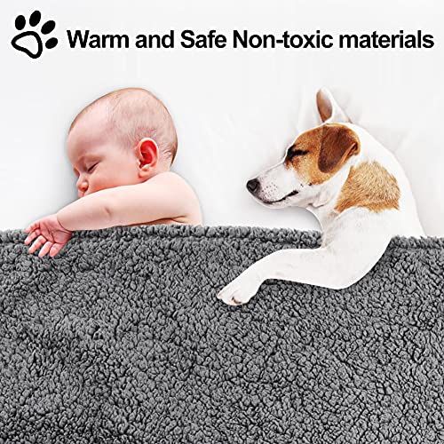 Waterproof Reversible Sherpa Fleece Dog Blanket