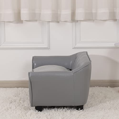 Luxury Dog Bed with Washable Cushion (Grey)