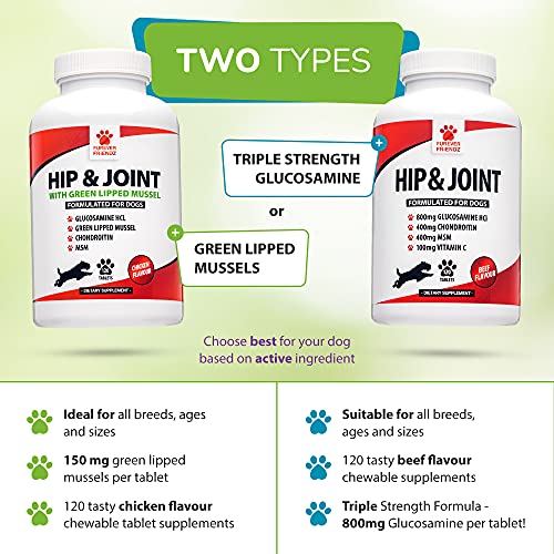 Dog Joint Supplements for Senior Dogs - 120 Tablets