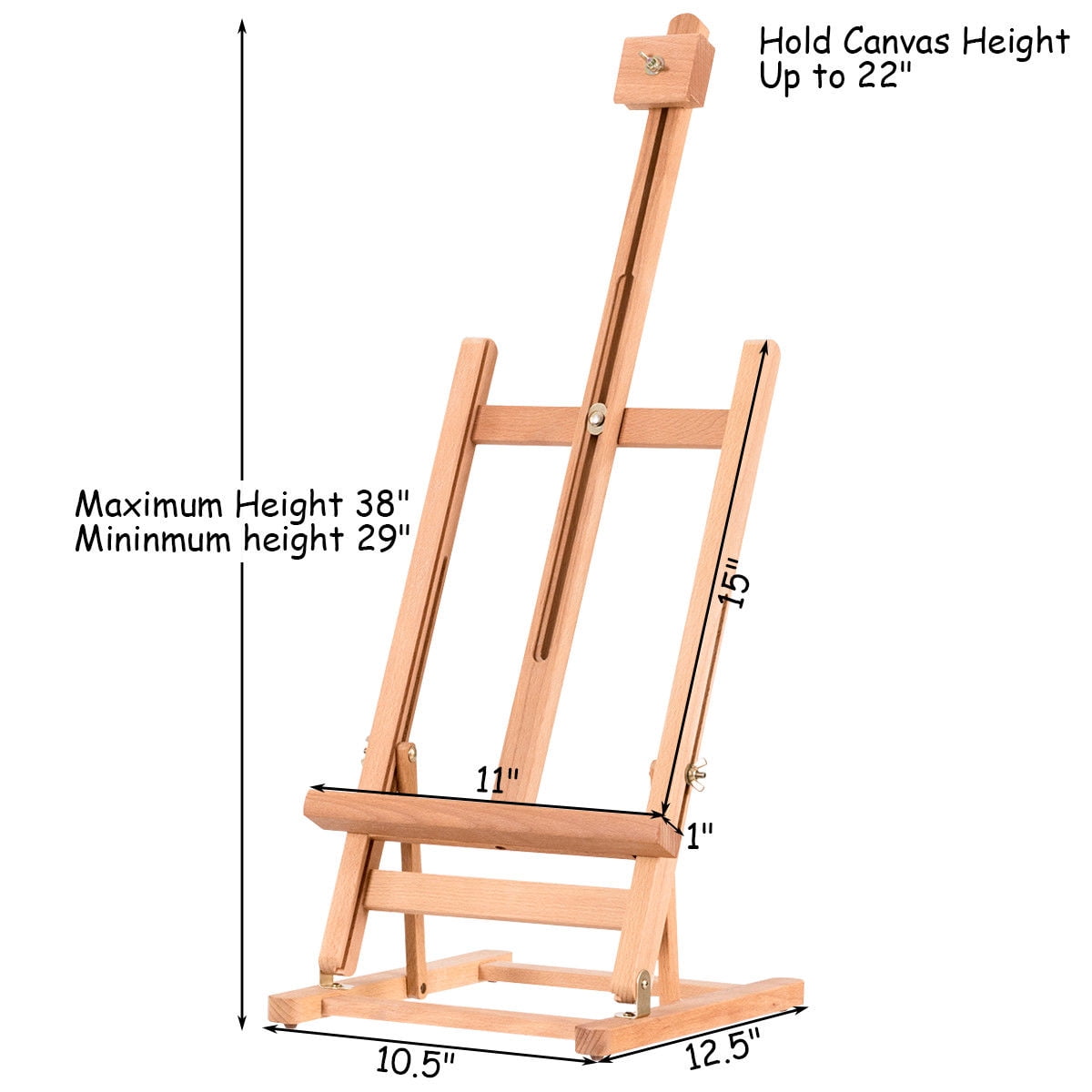 Adjustable Wood Tabletop Painting Easel