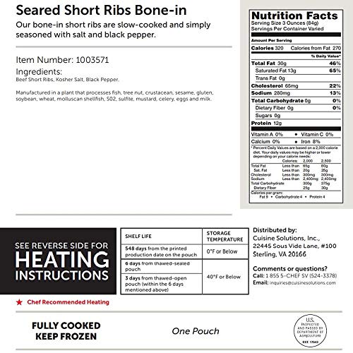 Sous Vide Seared Bone-In Short Ribs - Gourmet Starter