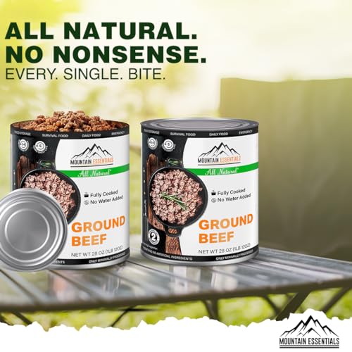 Ground Beef Canned: Ready-to-Eat, No Preservatives - 28oz