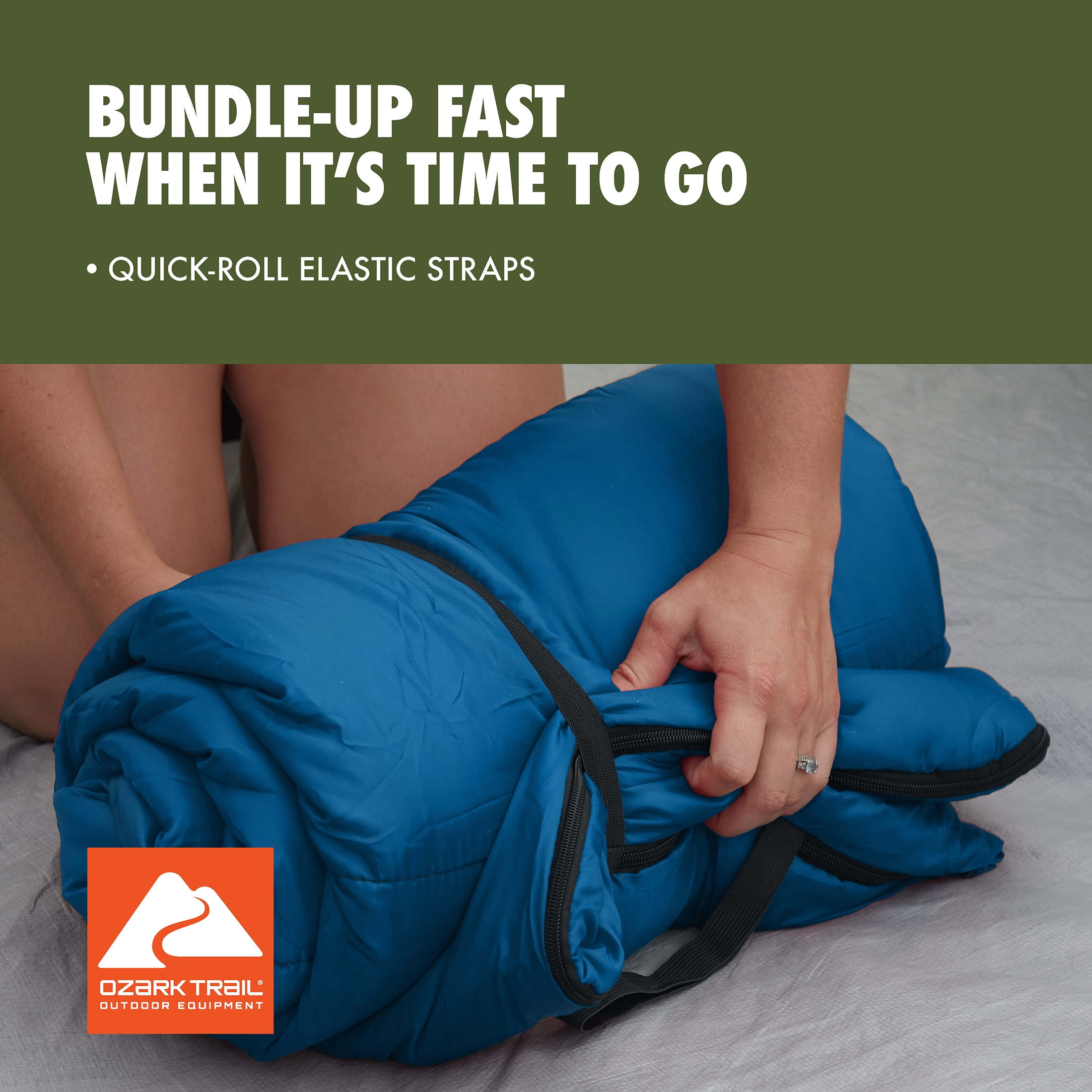 Ozark Trail Cool Weather Sleeping Bag, Blue