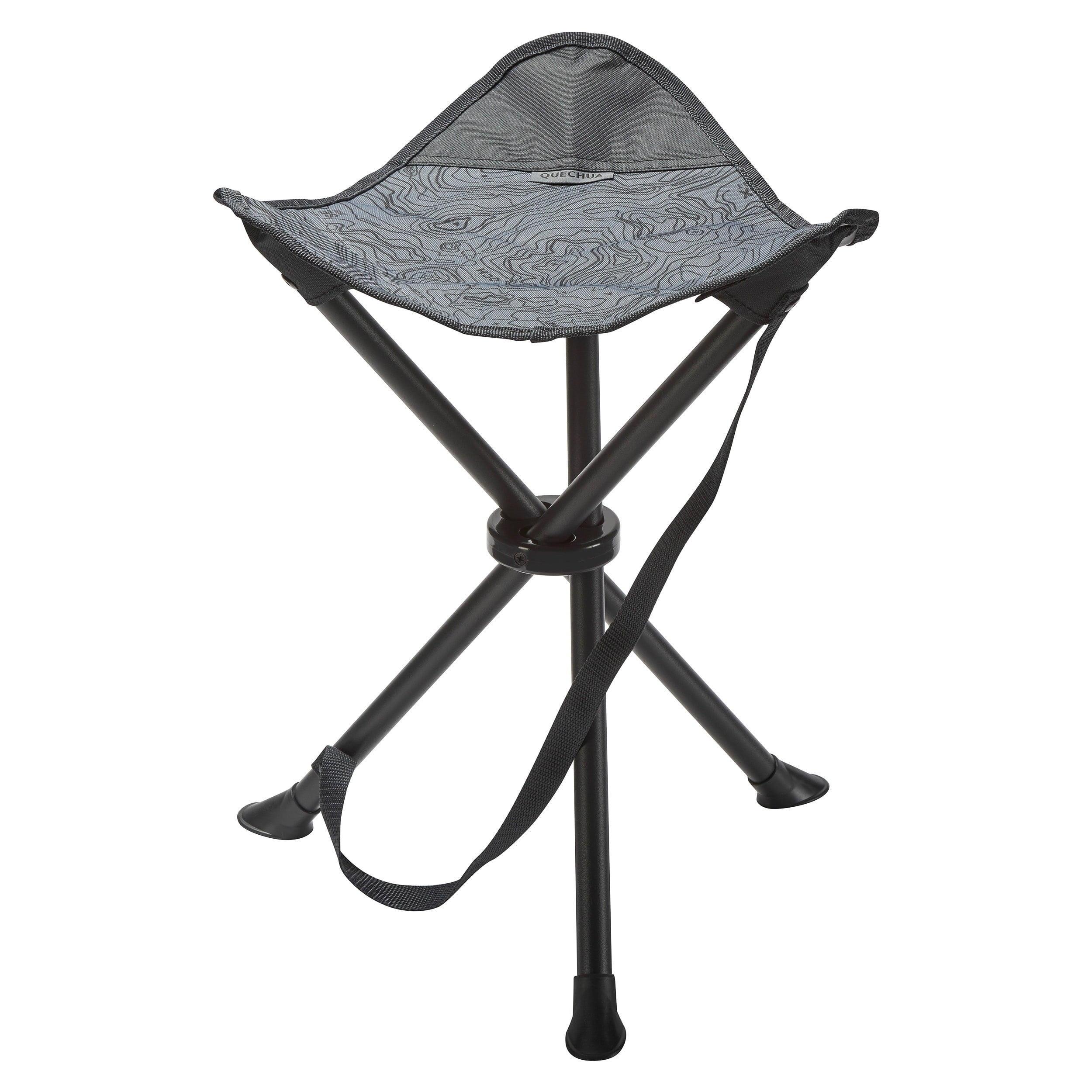 Quechua Multi-Use Camping Stool, Dark Gray, 2.2 lbs