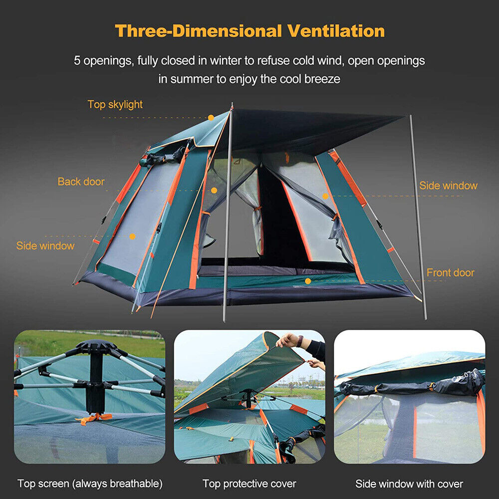 4 Season Waterproof Dome Tent for 5 People