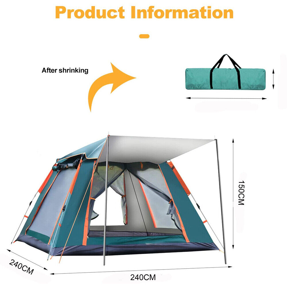 4 Season Waterproof Dome Tent for 5 People
