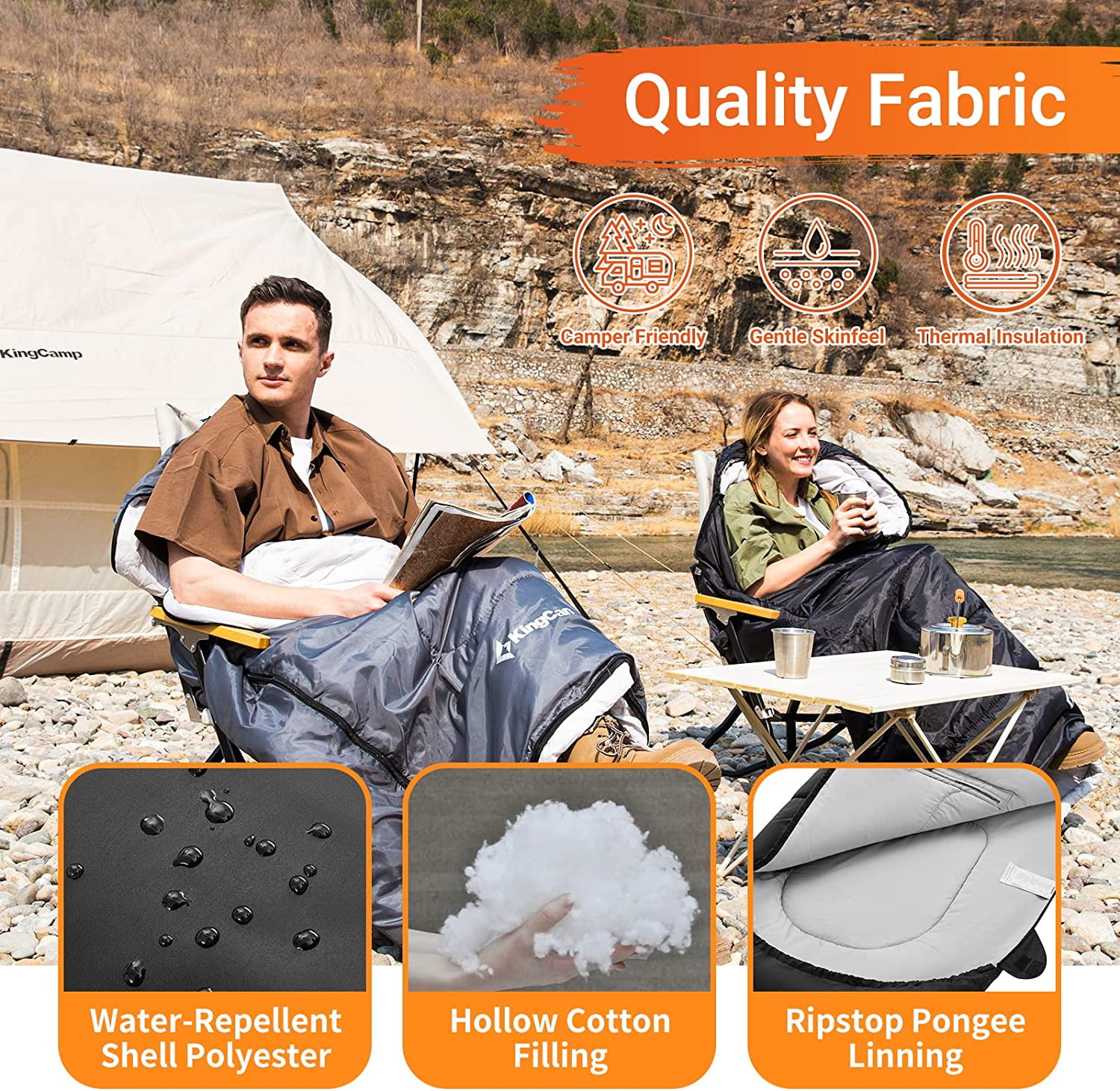 KingCamp Waterproof Lightweight 3 Season Camping Sleeping Bag Adult