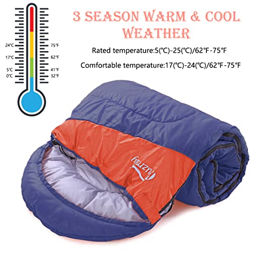 Kuzmaly Lightweight Waterproof 3-Season Camping Sleeping Bag