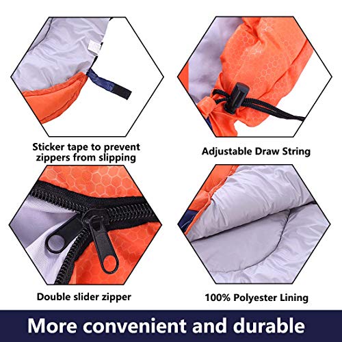 Kuzmaly Lightweight Waterproof 3-Season Camping Sleeping Bag
