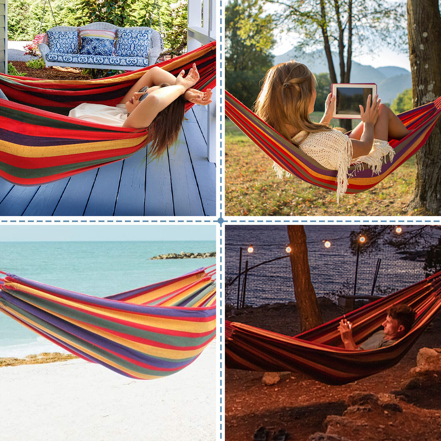 Outdoor Hanging Hammock Chair for 1-2 People
