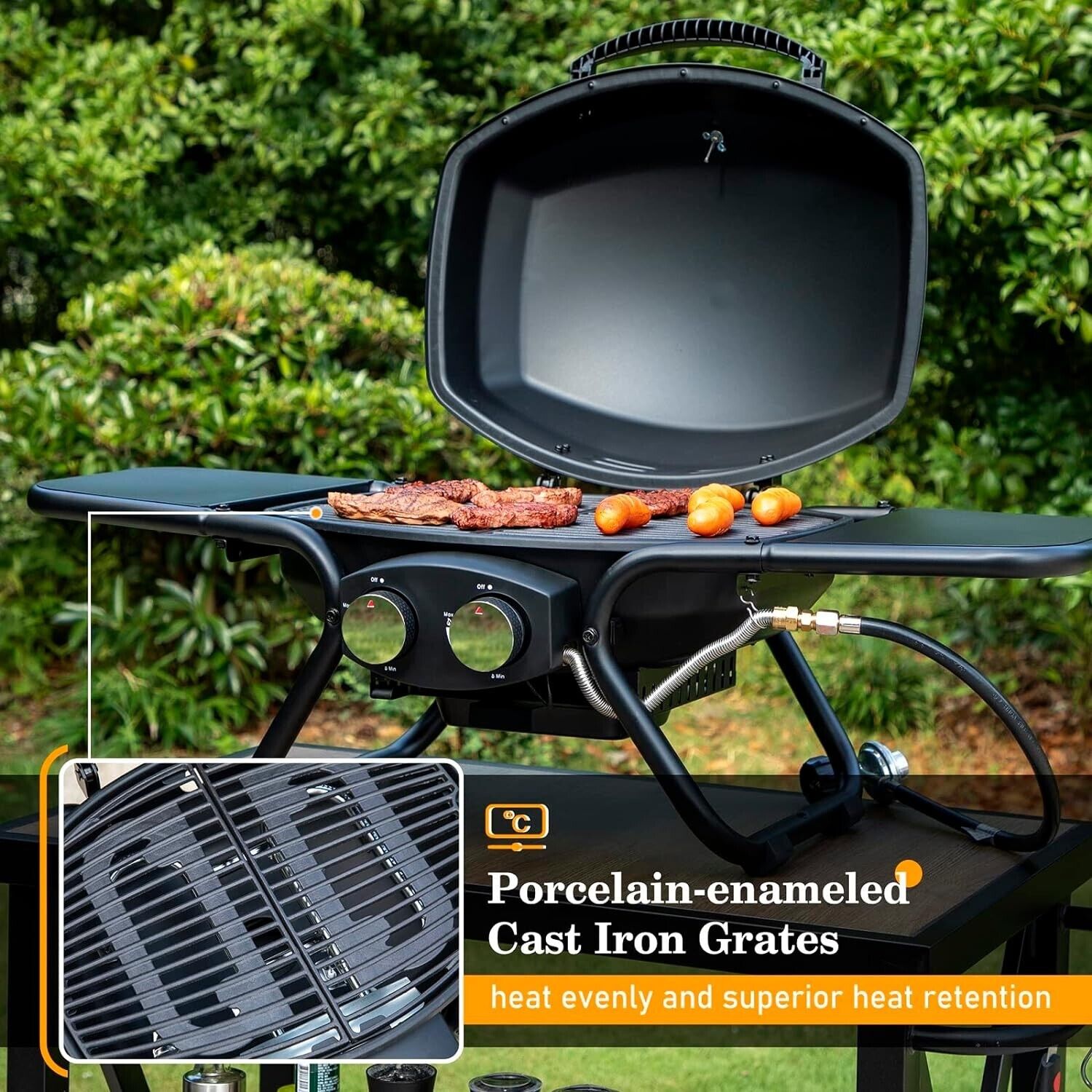 Portable Propane BBQ Grill for Outdoor Camping & Picnic