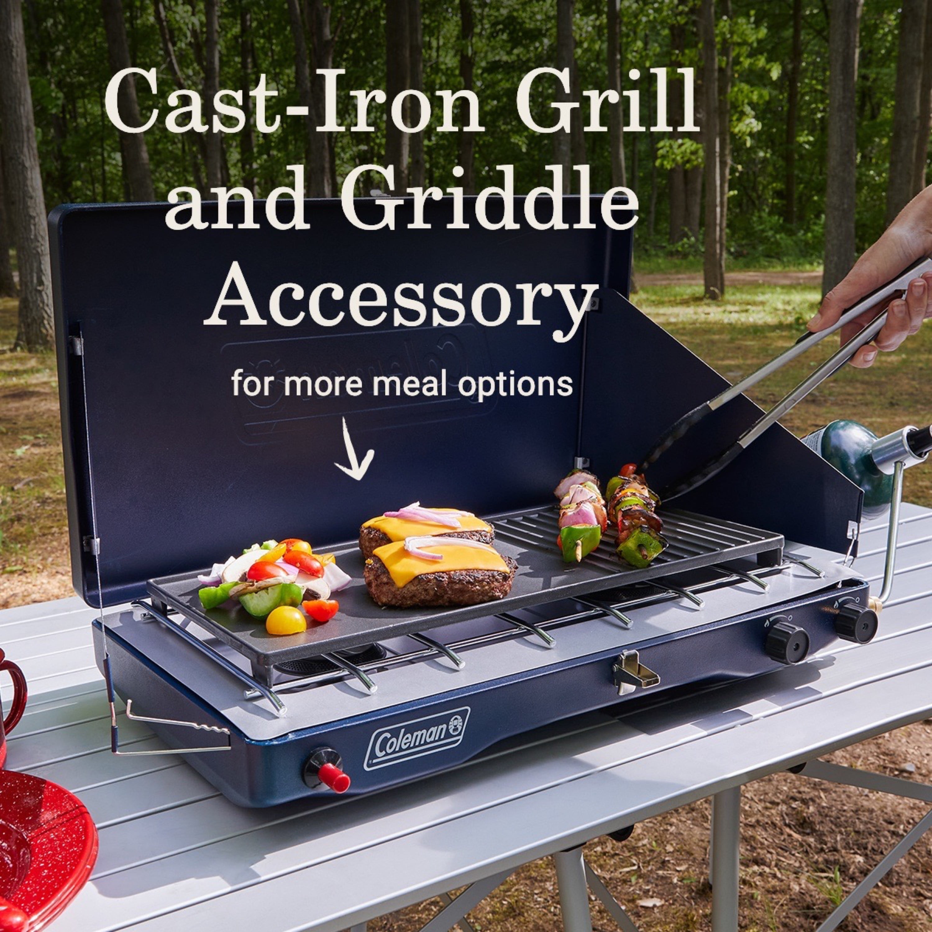 Coleman 3-in-1 Camping Stove with Grill and Griddle