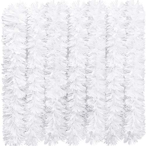 Glittery Christmas Tinsel Garland for Tree and Staircase