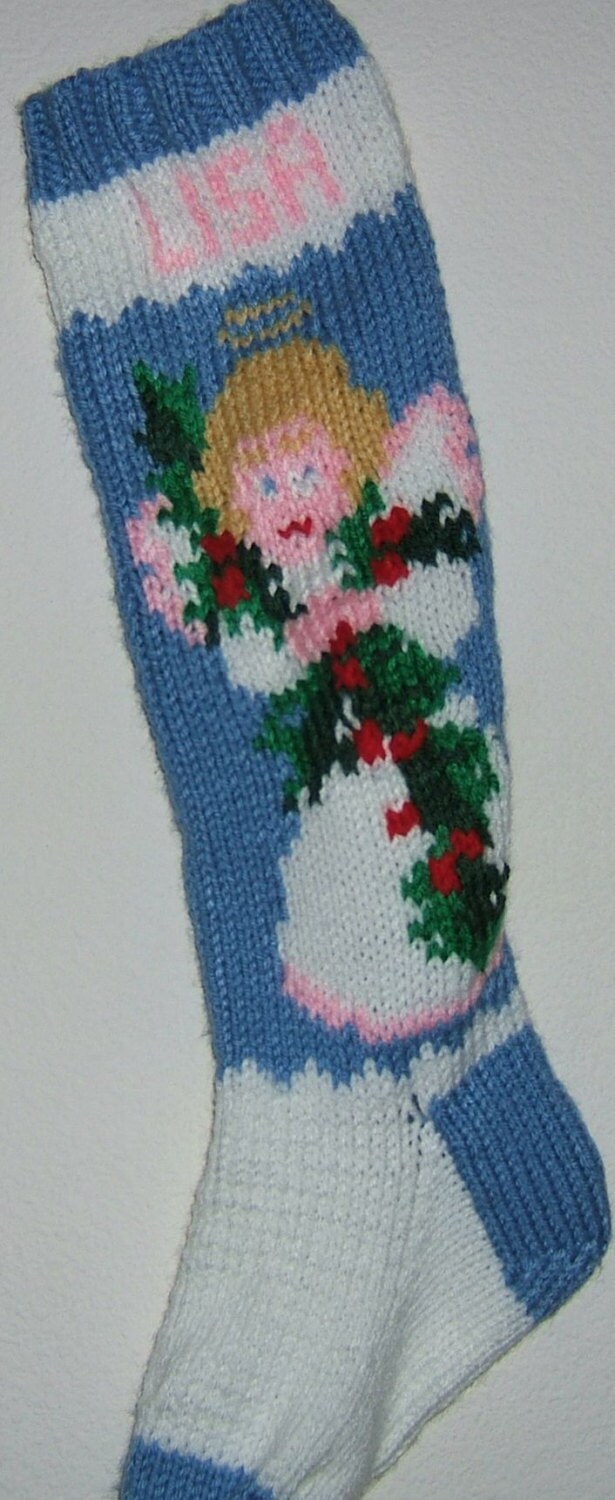 Personalized Hand Knitted Christmas stocking