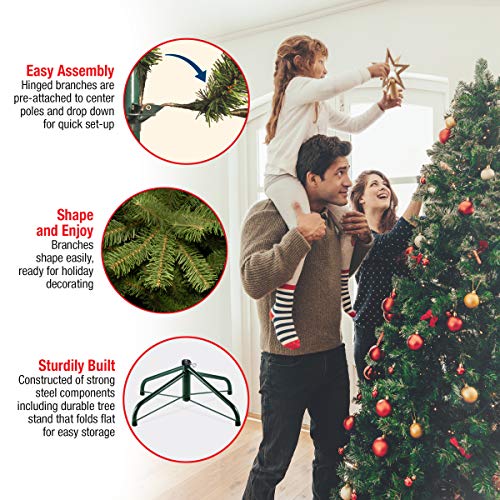 7.5ft Green Artificial Christmas Tree with Stand