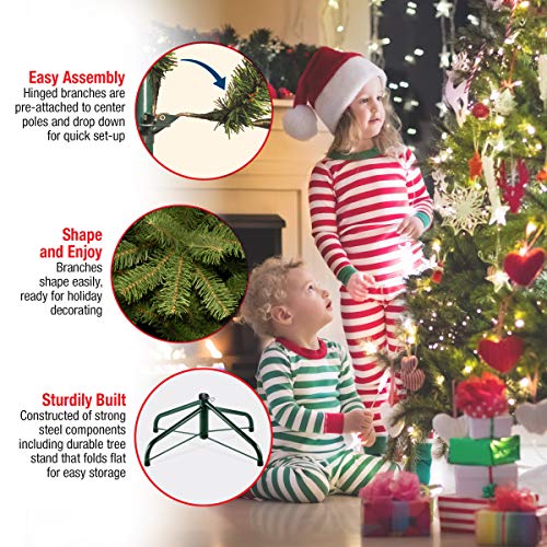 12ft Pre-Lit Artificial Christmas Tree - White Lights