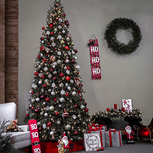 12ft Pre-Lit Artificial Christmas Tree - White Lights