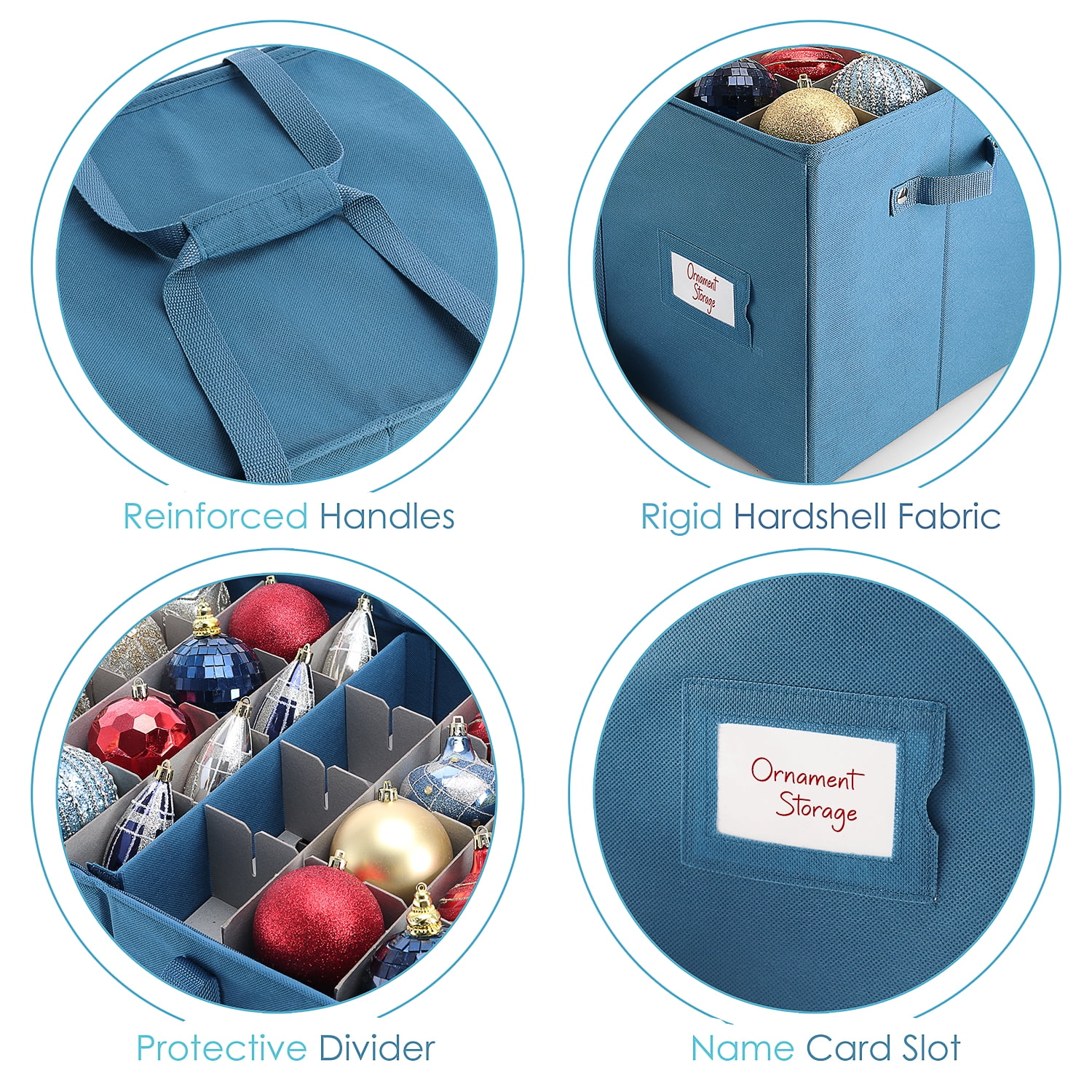 Large Christmas Ornament Storage with Dividers