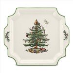 Spode Christmas Tree Square Handled Platter