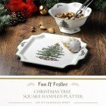 Spode Christmas Tree Square Handled Platter