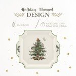 Spode Christmas Tree Square Handled Platter