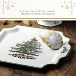 Spode Christmas Tree Square Handled Platter