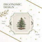 Spode Christmas Tree Square Handled Platter
