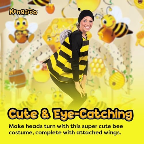 Cute Kangaroo Bumble Bee Adult Costume with Headpiece
