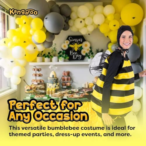 Cute Kangaroo Bumble Bee Adult Costume with Headpiece