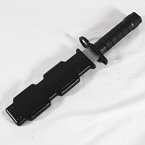 zonzxcv Prop Knife Fake Knife Toy Knife for Kids Harmless Safe Fake Knife for Halloween Party 10 Inch (Black with scabbard)