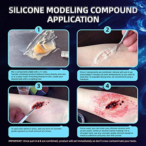COKOHAPPY Silicone Scar Prosthetic Makeup Kit 3oz