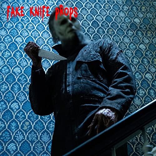 LarpGears Halloween Foam Weapon Fake Knife Brown 12.6 in Damascus Pattern