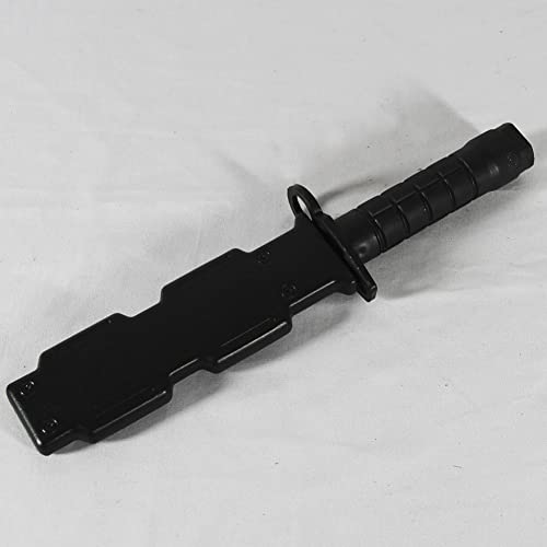 zonzxcv Prop Knife Fake Knife Toy Knife for Kids Harmless Safe Fake Knife for Halloween Party 10 Inch (Black with scabbard)
