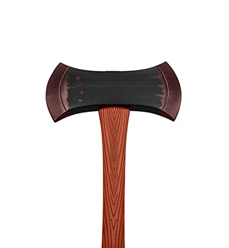 Nicky Bigs Novelties Adult Double Bladed Bloody Plastic 2 Sided Blades Axe Killer Clown Evil Psycho Weapon Cosplay Prop