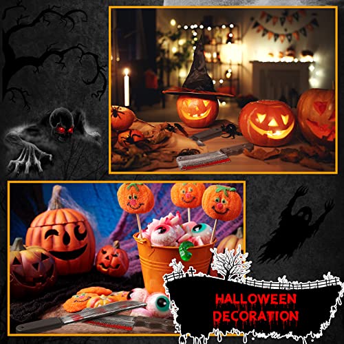 6 Pcs Halloween Knife Plastic Machete Knife Prop Realistic Fake Knife Halloween Knife Toy Cosplay Knives for Cosplay Halloween Party Costume Accessory(Classic Style)