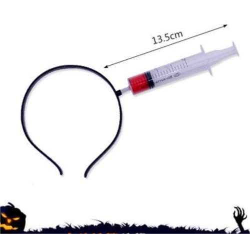 Halloween Costume Scary Weapon Headbands, 4 Packs Rubber Plastic Knife Axe Cleaver and Scissor Through Head, Zombie Accessories Makeup for Teen Men Women Adults Clearance Gifts