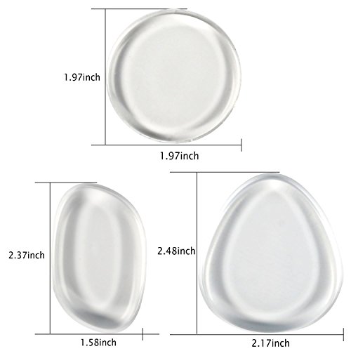 Clear Silicone Makeup Sponge Blenders - 3 Pcs